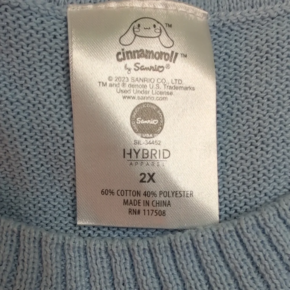 CinnamoRoll Blue and Pink Crew Neck Sweater with Design. NWT - Picture 6 of 6